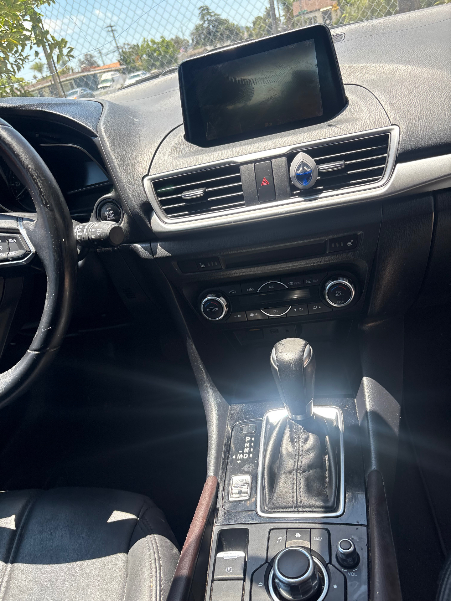 Mazda interior dashboard detail