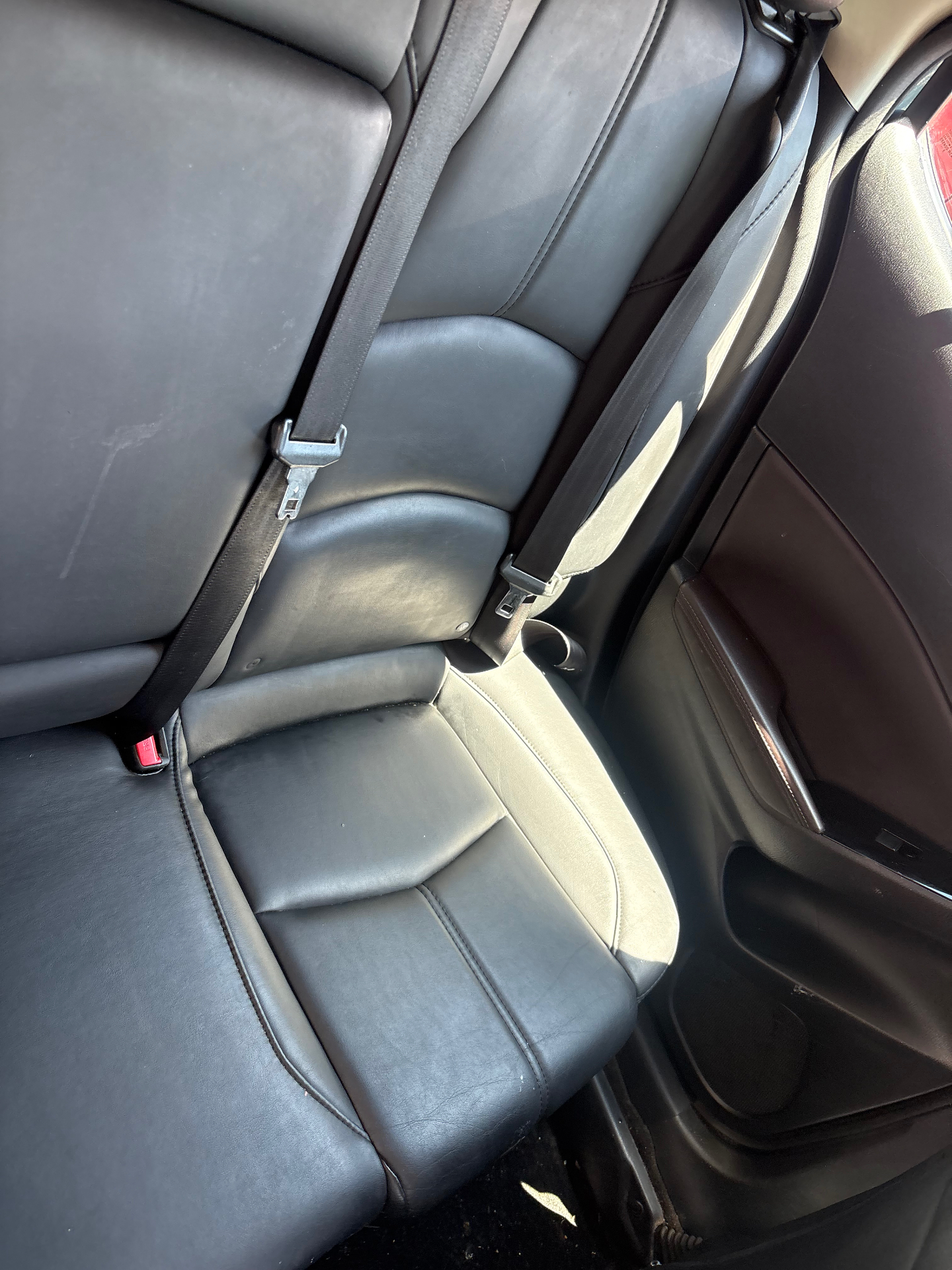 Rear leather seats detail